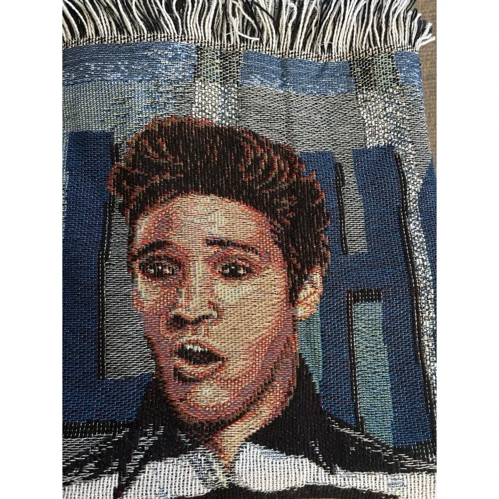 Vintage Elvis Presley Jailhouse Rock Woven Tapestry Throw Blanket 57x44